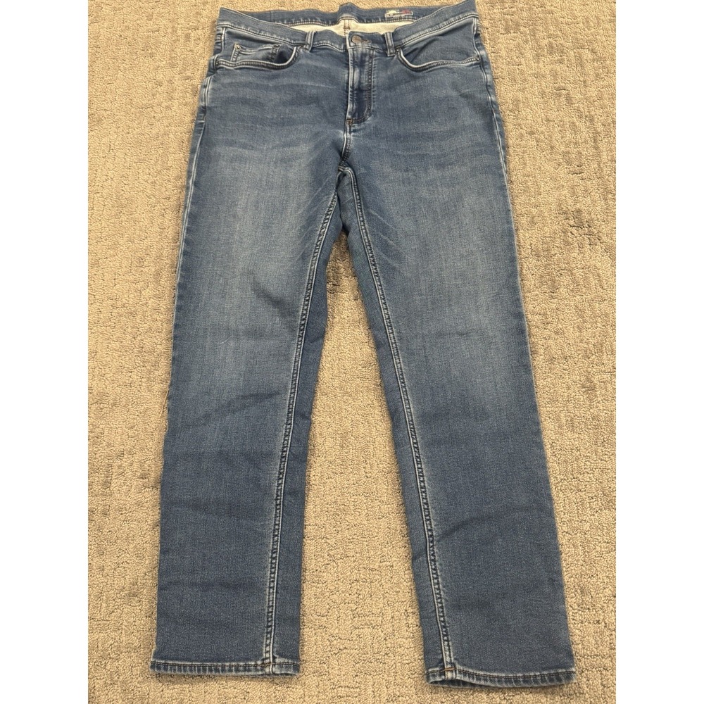 Faherty  Mens 35x28 Denim Straight Stretch Five Pocket Jeans (N1)